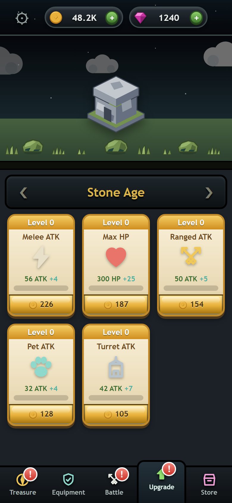 Upgrade your headquarters through ten ages